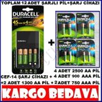 Duracell CEF14 Pilli Hızlı Şarj Seti