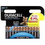 Duracell LR03-MX2400 12'li Paket Turbo Max İnce Kalem Pil