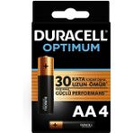 Duracell LR6 MN1500 4’lü 1.5 V Optimum AA Alkalin Pil