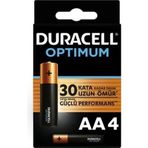 Duracell Optimum AA Alkalin 4'lü Blister Kalem Pil
