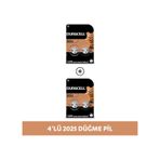 Duracell Özel 2025 Lityum Düğme Pil 3V CR2025 2'li Paket x2