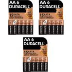 Duracell Pil Basic Aa Alkalin Kalem 6'lı 3 Paket