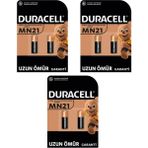 Duracell Pil Özel Alkalin MN21 12 Volt 2'li 3 Paket