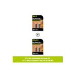 Duracell Şarj Edilebilir AA 1300 mAh, 2'li + Duracell Şarj Edilebilir AAA 750 mAh Pil, 2'li Paket