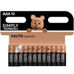 Duracell Simply İnce 12'li AAA Kalem Pil