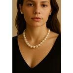 DURAN TAKI TASARIM Hakiki Gerçek İnci Gümüş Kolye ( 12 mm ) JDBDBDB544