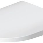 Duravit D-Neo klozet kapağı, otomatik kapanma, kolay montaj için hızlı açılan klozet kapağı, yüksek kaliteli paslanmaz çelik menteşeli, Urea-Duroplast, beyaz