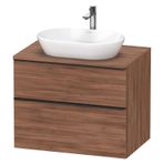 Duravit DE496707979 D-Neo 80x55 cm Doğal Ceviz Çanak Lavabo Dolabı Takımı