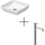 Duravit Sivida Çanak Lavabo 40 cm Mat Beyaz ve C.1 Lavabo Bataryası Xl