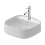 Duravit - Zencha Çanak Lavabo 42 cm Batarya Banklı Beyaz Outlet - 2374420071-