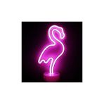 Durbuldum Neon Işıklı Flamingo Usb+Pil Pembe Masa Gece Lambası