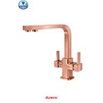 Durevo Kare Su Arıtmalı Mutfak Evye Bataryası ROSE GOLD RUSTİK