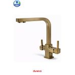 Durevo Kare Su Arıtmalı Mutfak Evye Bataryası RUSTİL BRONZ RENK