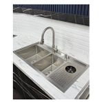 Durevo Moderno Double Paslanmaz Çelik Bardak Yıkamalı 2 Gözlü Mutfak Eviyesi -96x50cm Inoks PASLANMAZ ÇELİK INOKS RENK