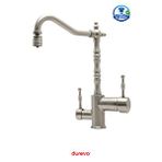 Durevo Su Arıtmalı Mutfak Eviye Bataryası - Rustik Vintage Model- 3 Yollu Mutfak Bataryası- Oynar Başlıklı Özellik - İnce Zarif Kulp Inox -Yükseklik: 33 cmRenk Detayı : INOX