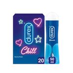 Durex 20’li Chill Karma Paket Prezervatif+50 ml Play Hisset Kayganlaştırıcı Jel
