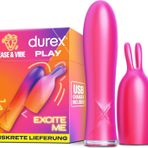Durex 2si 1 Arada Titreşimli Vibratör Ve Uyarıcı Başlık, Usb Şarjlı, 7 Farklı Titreşim Modu