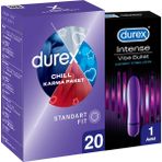 Durex Chill Karma Paket Prezervatif 20’li+ Durex Intense Vibe Bullet Titreşimli Vibratör