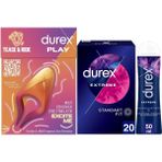 Durex Çoklu Erojen Bölge Uyarıcı + Extreme Gecikticili &tırtıklı Prezervatif 20LI + Extreme Jel 50ML