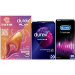 Durex Çoklu Erojen Bölge Uyarıcı+ Intense Uyarıcı Jelli &tırtıklı Prezervatif 20LI+ Intense Jel 10ML