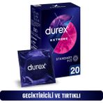 Durex Extreme 20'li Tırtıklı ve Geciktirici Prezervatif Standart Fit ile Yüksek Konfor