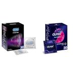 Durex Intense 30'lu Uyarıcı Jelli ve Tırtıklı Prezervatif + Durex Extreme 30'lu Geciktiricili ve Tırtıklı Prezervatif