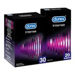 Durex Intense 30'lu Uyarıcı Jelli ve Tırtıklı Prezervatif + Durex Intense Uyarıcı Jel