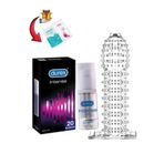 Durex İntense Kadınlara Uyarıcı Jel 20 Kullanımlık-20+ Kullanımlık Tırtıklı Prezervatif+Jel-Hijyen Mendil