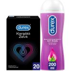 Durex Karşılıklı Zevk Prezervatif 20'li + Aloe Vera Masaj Jeli 200 ml