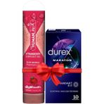 Durex Maraton Geciktiricili Prezervatif 10'lu + HumanLife 125 ml Çilek Aromalı Kayganlaştırıcı Jel Lubricant