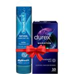 Durex Maraton Geciktiricili Prezervatif 10'lu + Humanlife Doğal Kayganlaştırıcı Jel Lubricant 125 ml