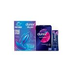 Durex Titreşimli Anal Plug Tıkaç + Extreme Geciktiricili ve Tırtıklı Prezervatif 20li + Extreme Jel 50ml