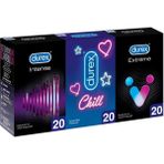 Durex Ultra Paketi 60'Lı Prezervatif (Intense I Jelli Ve Tırtıklı + Chill Karma + Extreme Ve Tırtıklı)