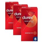 Durex Yakın Hisset 8 XL Prezervatif (3 paketi)