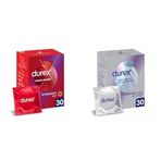 Durex Yakın Hisset İnce Prezervatif 30'lu, Standart Fit ve Durex Yok Ötesi Ultra Kaygan İnce Prezervatif 30'lu