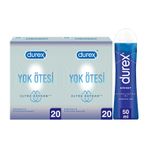 Durex Yok Ötesi Ultra Kaygan 40'lı Prezervatif (2 x 20 Adet)&Durex Play Kayganlaştırıcı Jel Hisset 50 ml