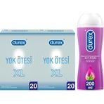 Durex Yok Ötesi XL 40'lI Prezervatif+ 200 ml Aloe Vera Kayganlaştırıcı Jel