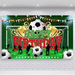durony Futbol Partisi Arka Planı Spor Temalı Parti Dekorasyon Futbol Mutlu Yıllar Afişi Duvara Asılan Dekor Fotoğraf Arka Planı Tatil Doğum Günü Partisi Malzemeleri için, 177,8 x 119,8 cm