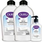 Duru Beyaz Sabun Kokulu 1,5+1,5+300 ml Sıvı Sabun