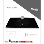 Duru Cam Cam Lavabo Single Modeli 80x56 cm