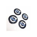 DURU DORUK Volvo Jant Göbeği Arması 60mm Mavi Siyah Alüminyum 4 Lü Set