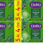 Duru Duş Natural Olive Zeytinyağı Özlü Banyo Sabunu 5x150 Gr X 4 Adet