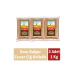 Duru Esmer Çiğ Köftelik Bulgur 1 Kg X 3 Adet