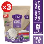 Duru Granül Matik Sabun Lavanta 3x1 Kg Paraben,SLES,Silikon ve Boya İçermez - 3 kg