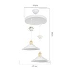 Duru Homelight Maya Beyaz Ikili Yemek Odası Oturma Odası Salon Mutfak Avize Çok Renkli