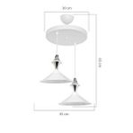 Duru Homelight Maya Karo Beyaz/krom Ikili Yemek Odası Oturma Odası Salon Mutfak Avize Çok Renkli