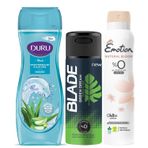 Duru Kişisel Bakım 3'lü Set (Duş Jeli, Erkek & Kadın Deodorant)