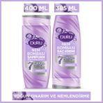 Duru Nem Bombası Yıpranmış Saçlar İçin Yoğun Onarıcı ve Nemlendirici Şampuan 400 Ml&Saç Kremi 385 Ml