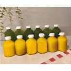 Durucam 10 Adet Round Cam Ginger Shot Detox Şişesi Sızdırmaz Plastik Kapaklı Çok Amaçlı 50ml Şeffaf