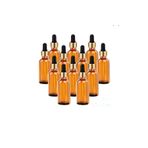 Durucam 50 Cc Cam Damlalıklı Amber Şişe [50 Cc=50ml X 10 Adet] / Ecza Şişesi / Dropper Şişe